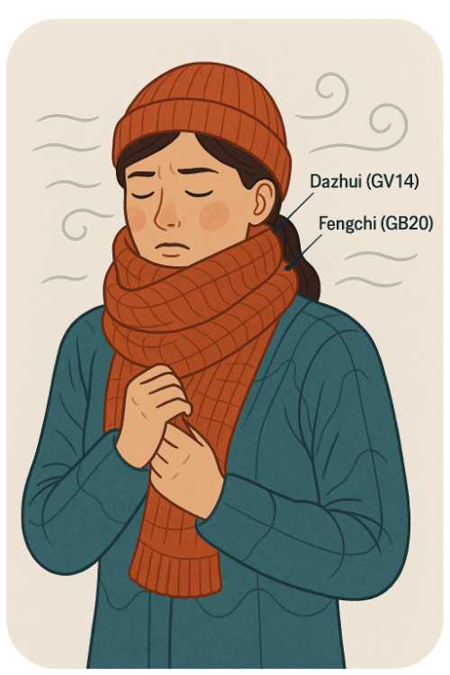 Catch cold illustration