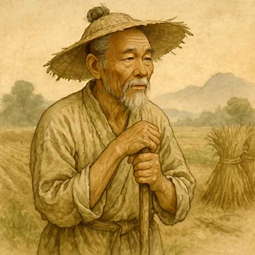 Ancient Farmer Illustration