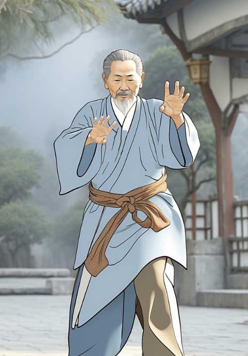 Illustration of Taiji practitioner