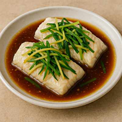Steamed Fish with Ginger and Scallions