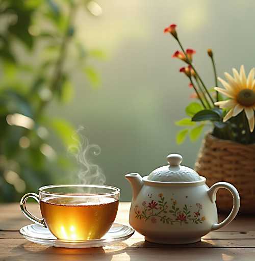 tea pot on table